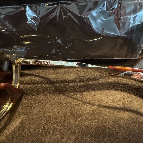 Prada Women's Sunglasses - Transparent Brown - Picture 3 of 4